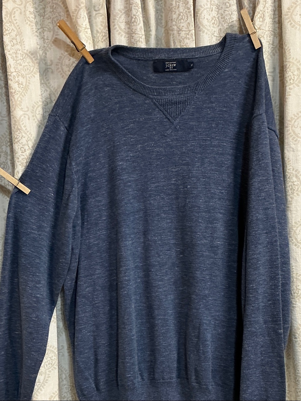 J. Crew men’s heather navy crewneck sweater